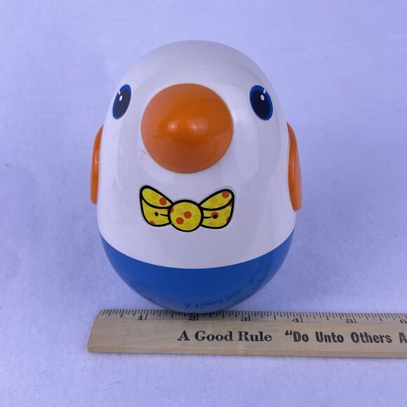VTG Playskool Chime BellsPenguin Bird Roly PolyWeeble Duck Baby Toddler Toy - Picture 12 of 13